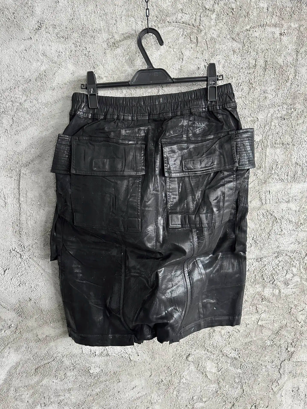 Owen Seak Men Oil Wax Jeans Short Denim Casual Cotton Gothic Men's Clothing Summer Knee Length Loose Black Short