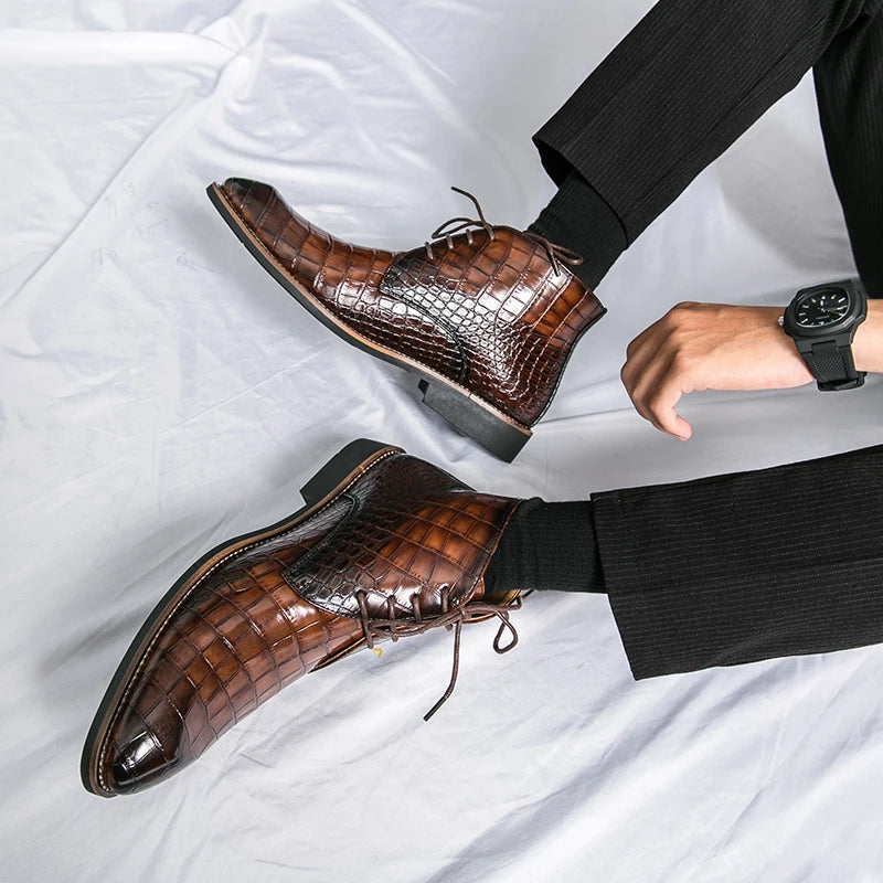 Mens Leather Designer Handmade Winter Spring Luxury Wedding Boots for Men Casual Chelsea Dress Business Formal Shoes Footwear