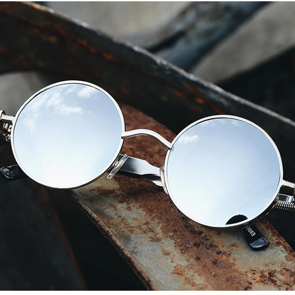 Retro Punk Sunglasses Round Anti Reflective Sun Glasses Men and Women Driving UV Protection Glasses UV400 Eyewear