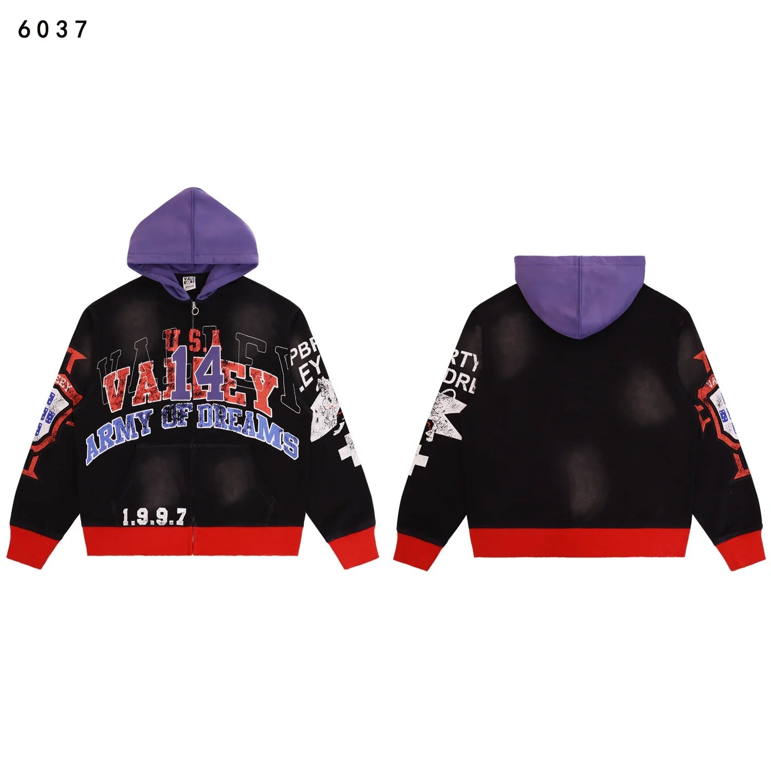 25ss High Quality Vale Washed Distressed  Hoodies Sweatpants Clothes Men Women Winter Autumn Casual Loose VALLEY  Pants