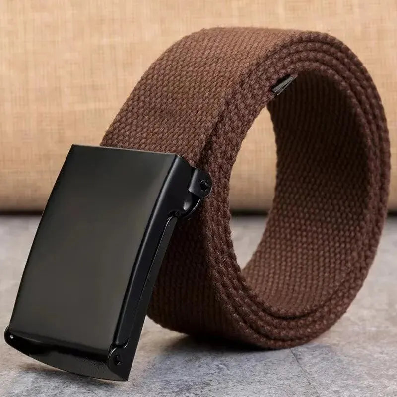 Men's Belt Fashion New Unisex Trousers Belt Women's Belt Canvas Belt Breathable Outdoor Tactical for Jeans Adjustable Waist Belt