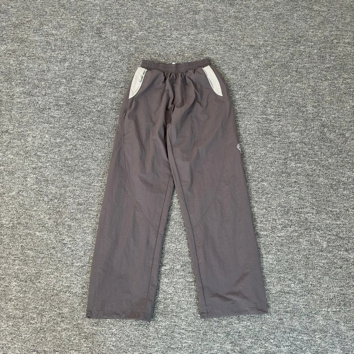 Embroidery Mertra Elastic Waist Inside Mesh Patchwork Drawstring Sweatpants Pants High Quality Vintage Jogger Trousers
