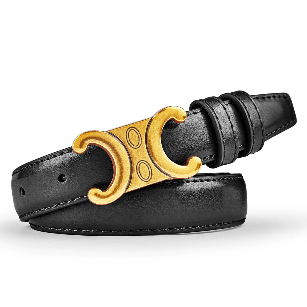Luxury women's belts fashionable and versatile designer belts retro belts to match dresses and jeans
