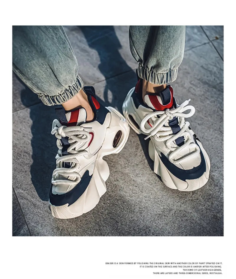 Sneakers for Men Fashion Versatile Men Comfortable Casual Shoes Thick-soled Height-increasing Men Shoes Tênis Zapatillas Deporte