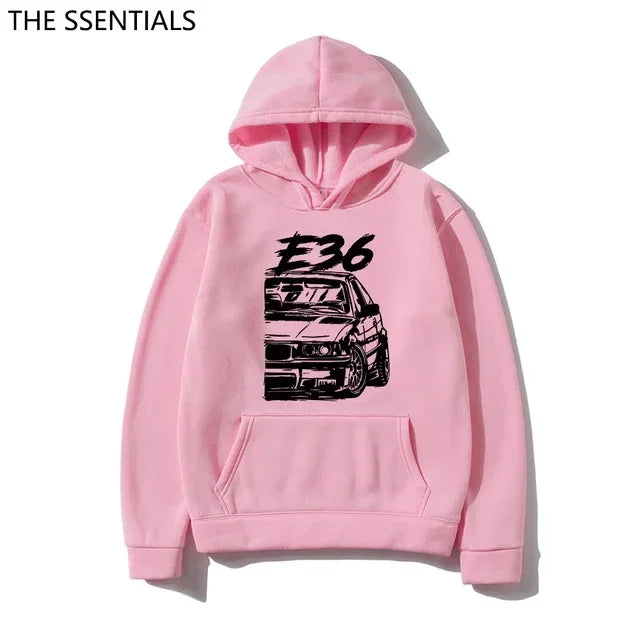 Classic E30 E46 E92 F80 M3 E36 Hoodies Fashion Men Graphic Initial D Hoodie Unisex Hip Hop Pullover Sweatshirt Car Graphic Hoody