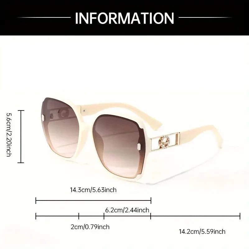 Ladies' Classic Retro Rectangular Fashion Glasses - Fashionable PC Frames and Decorative Lenses, Perfect for Parties, Festivals,