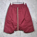 HKSH Summer New Men Safari Style Multi-pocket Baggy Drop Crotch Harem Pants Trend Casual Elastic Waist Drawstring Shorts HK17959