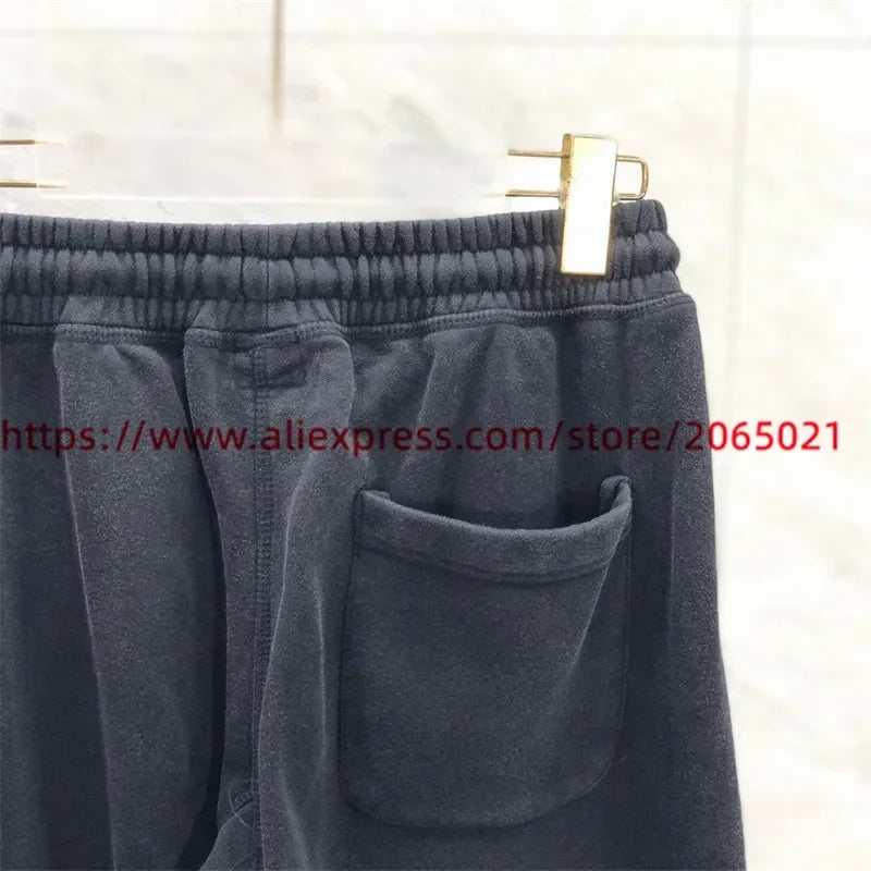 Sanskrit Printing Apricot Saint Sweatpants Men Women Jogger Drawstring Pants