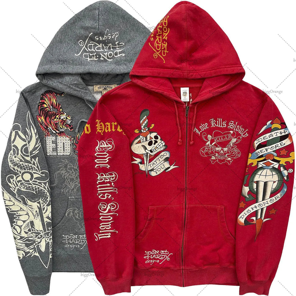 American Gothic Ro Skull Bones Oversized Hoodie Y2K Hip Hop Sle Streetwear No Brand Svel Other Material 00%