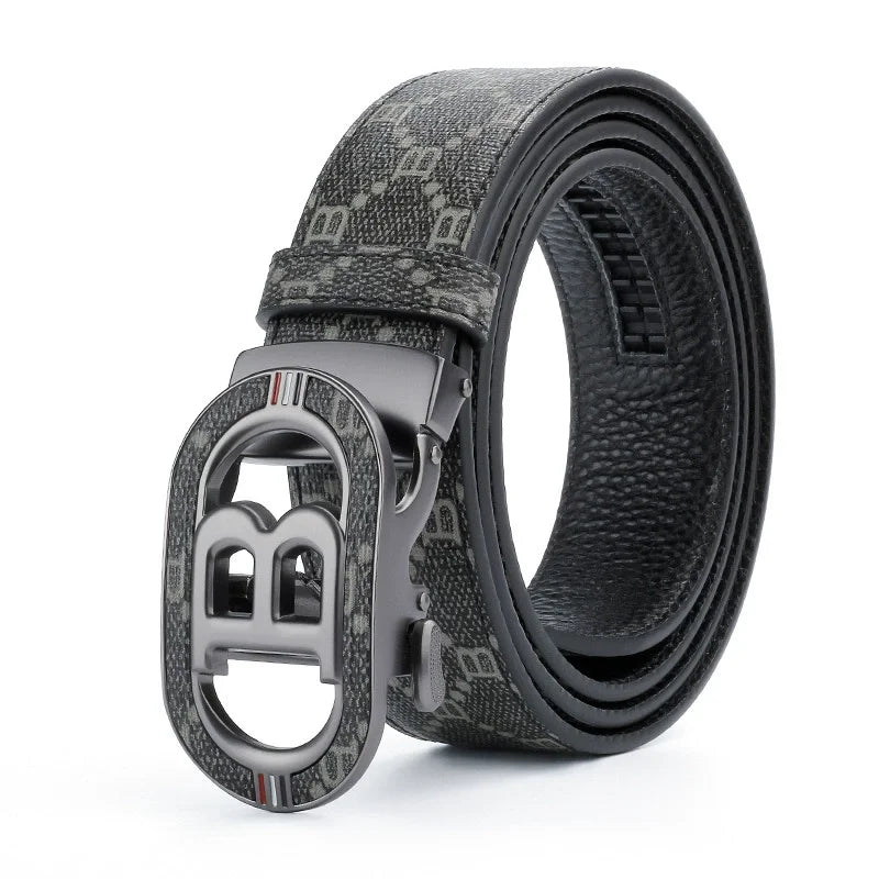 Men's Belt Fashionable Belt for Men Letter B Buckle Belt Male Boss Business Style Luxury Brand