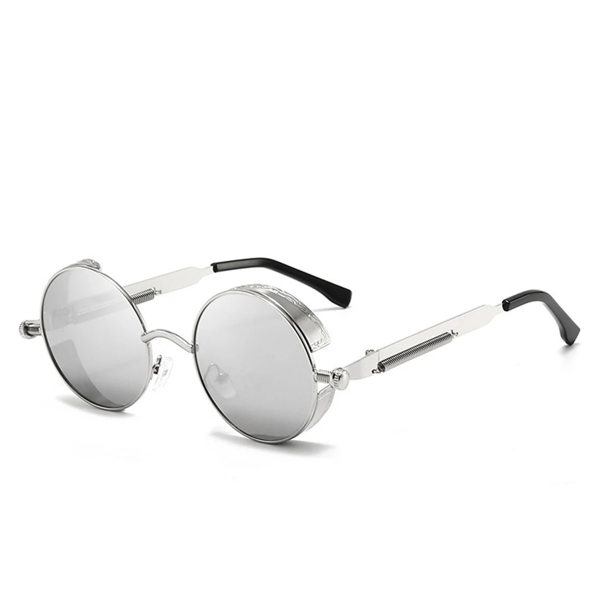 Retro Punk Sunglasses Round Anti Reflective Sun Glasses Men and Women Driving UV Protection Glasses UV400 Eyewear