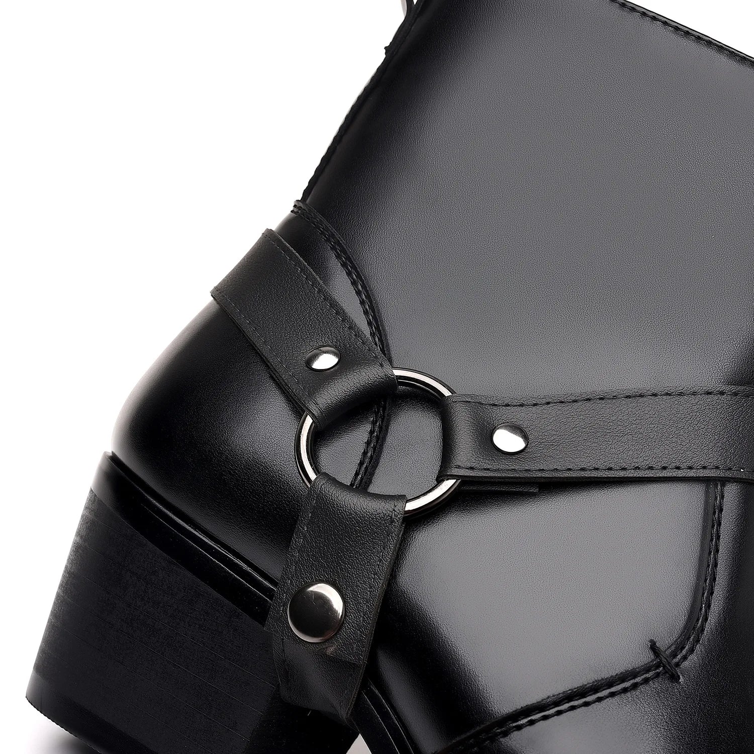 Men's leather shoes, British sleeve, retro handcrafted high-top business leather boots