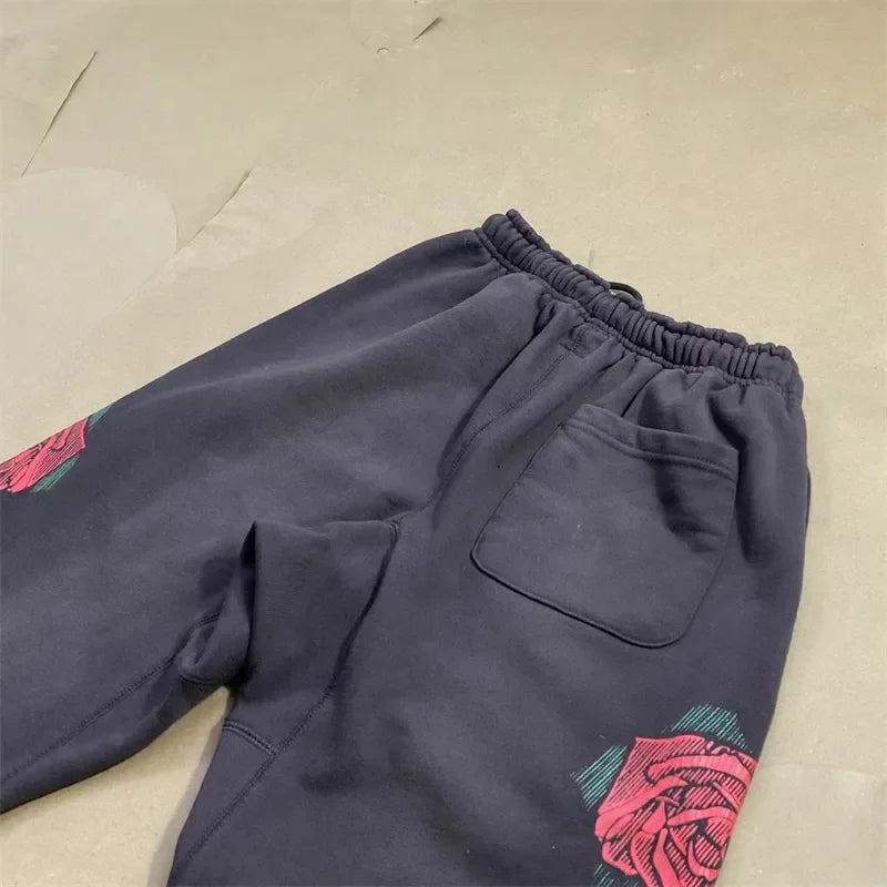 Sanskrit Printing Apricot Saint Sweatpants Men Women Jogger Drawstring Pants
