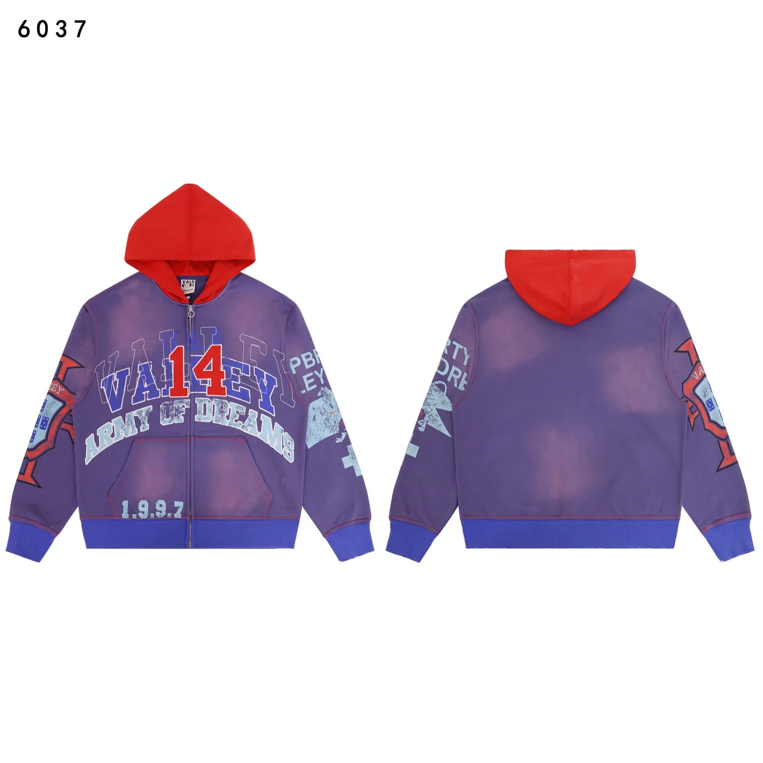 25ss High Quality Vale Washed Distressed  Hoodies Sweatpants Clothes Men Women Winter Autumn Casual Loose VALLEY  Pants