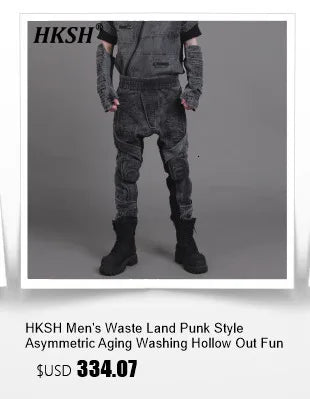 HKSH Spring Autumn New Men's RO Style Shark Hat Chic 4 Eyes Zipper Hooded Fashion Coat Dark Punk Hoodies Tide Sweatshirt HK0967