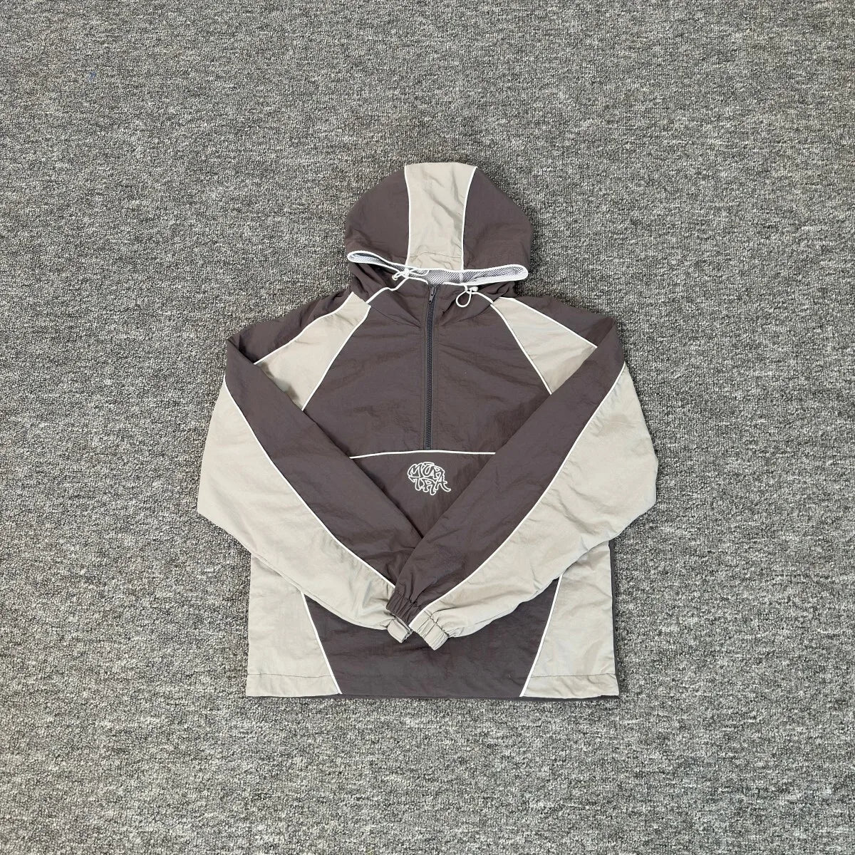 Embroidery Mertra Elastic Waist Inside Mesh Patchwork Drawstring Sweatpants Pants High Quality Vintage Jogger Trousers