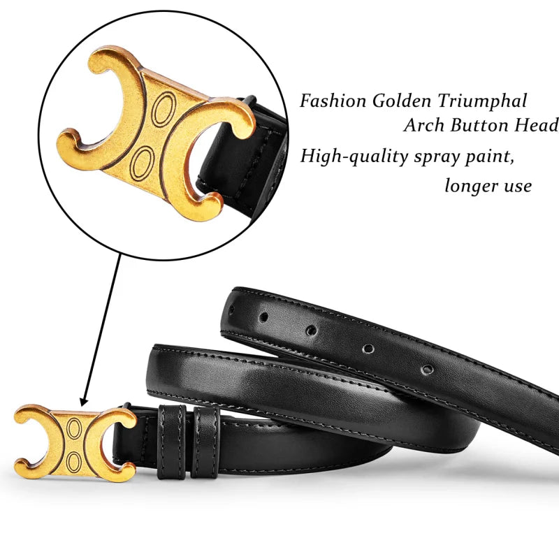 Luxury women's belts fashionable and versatile designer belts retro belts to match dresses and jeans