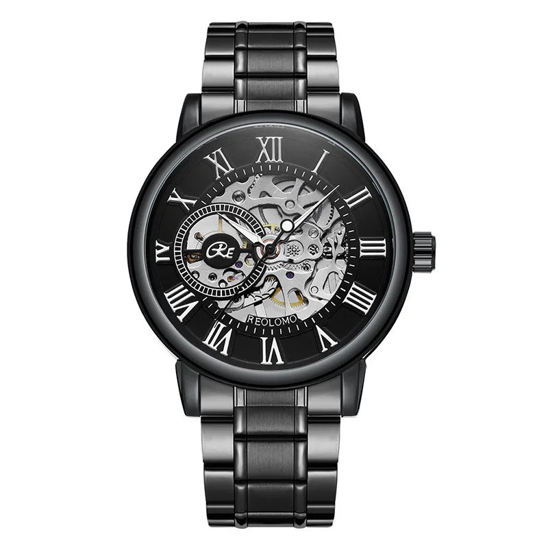 Watches, fully automatic mechanical watches, foreign trade watches for men, men's through-the-bottom hollow mechanical watches