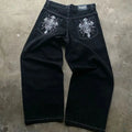New Trendy Street Retro Y2K Style Loose Jean Hip Hop Handsome Street Dance Jeans Skateboarding Pants Men Clothing Streetwear Men