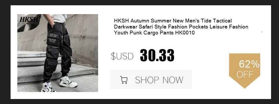 HKSH Spring Autumn New Men's RO Style Shark Hat Chic 4 Eyes Zipper Hooded Fashion Coat Dark Punk Hoodies Tide Sweatshirt HK0967