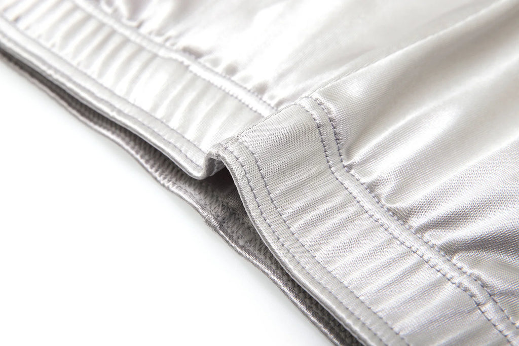 Men's Summer Silk Satin Solid Color Loungewear Shorts Casual Loose Home Pajamas Sleep Soft Bottoms Boxer Cool And Comfortable