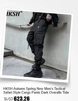 HKSH Spring Autumn New Men's RO Style Shark Hat Chic 4 Eyes Zipper Hooded Fashion Coat Dark Punk Hoodies Tide Sweatshirt HK0967