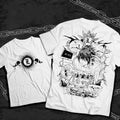 Harajuku Print Cotton Tops Gothic Aesthetic Y2K Top Vintage Short Sleeve T Shirt Skeleton Crucifixion Punk Streetwear Unisex
