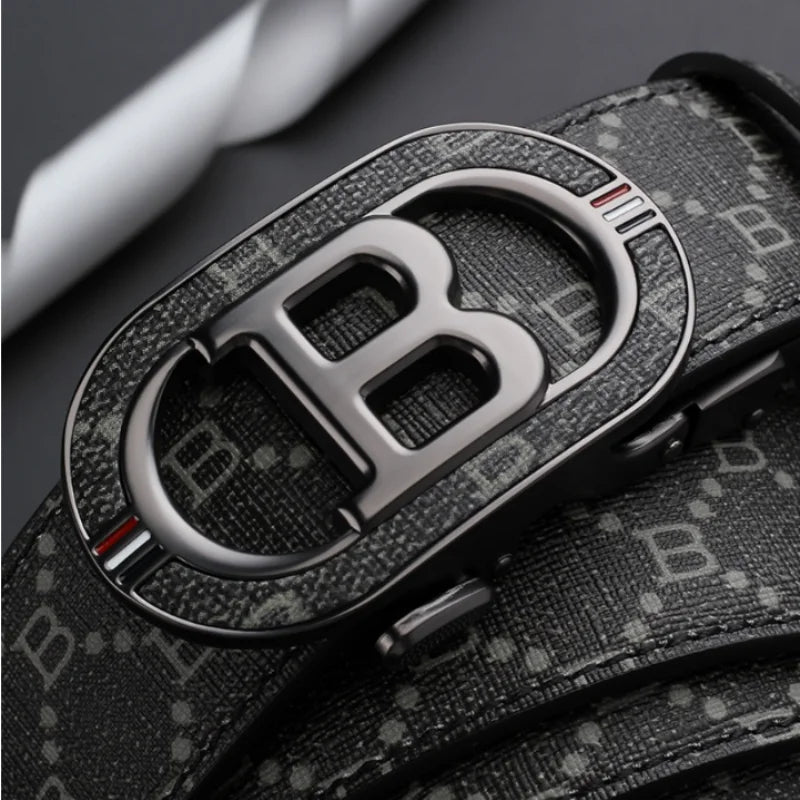Men's Belt Fashionable Belt for Men Letter B Buckle Belt Male Boss Business Style Luxury Brand