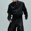 Mens Autumn Jacket Python Texture Jewel Embellished Jacket Streetwear Fashion Nightclub Cropped Top Men'S Clothing 2025 New