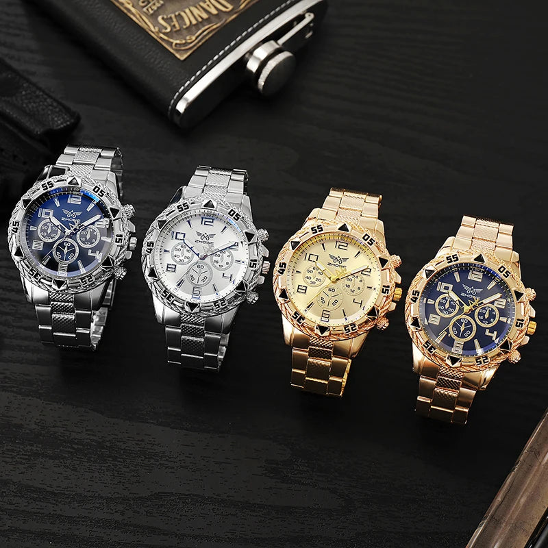 Mens Reloj Luxury Brand Watches For Mens Fashion High Quality Luxury Simple WristWatch Business Full Steel Sports Male Clock