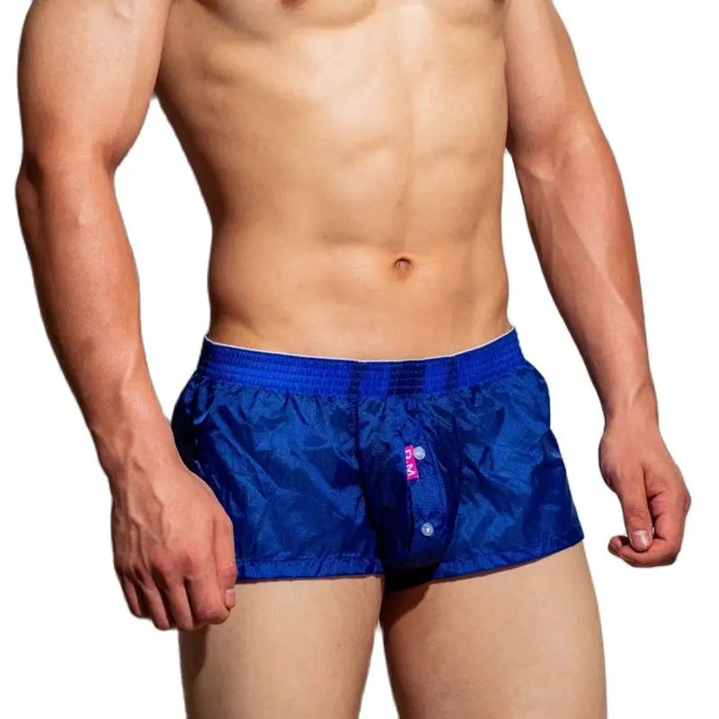 Man's Underwear Boxershorts Underpants Ropa Interior Hombre Gay Solid U Pouch Men Underwear Men's Boxer Summer Thin Cuecas
