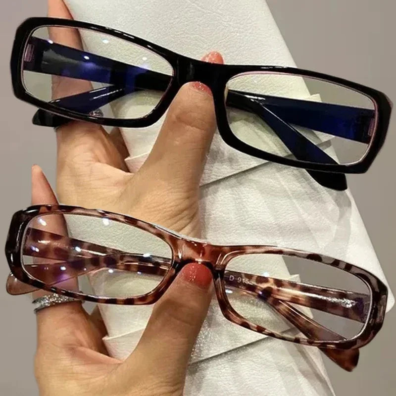 Small Square Frame Glasses Women Retro Harajuku Eyeglasses Clear Reading Spectacle Blue Light Blocking Eyewears