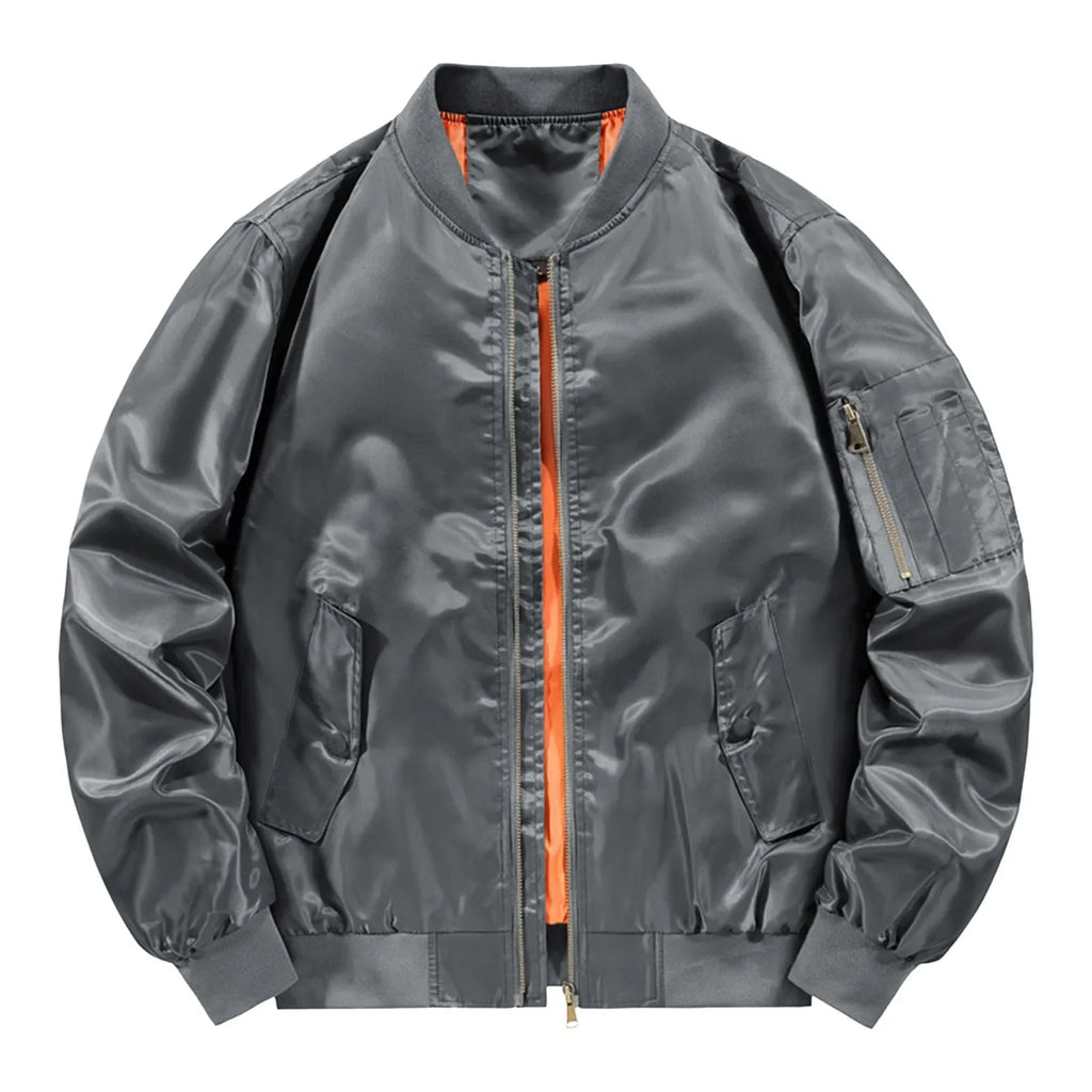 Mens Bomber Jacket  New Spring Autumn Male Baseball Jackets Pilot Men Outwear Army Green Coat Zipper Men'S Tactical Uniform