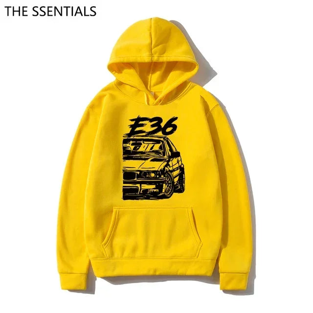 Classic E30 E46 E92 F80 M3 E36 Hoodies Fashion Men Graphic Initial D Hoodie Unisex Hip Hop Pullover Sweatshirt Car Graphic Hoody