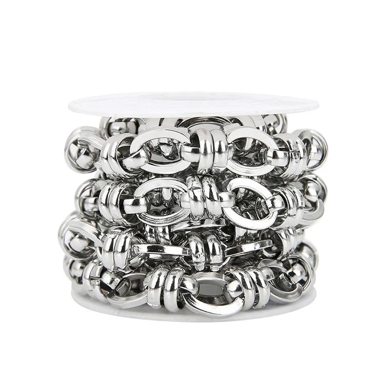 1 Meter Stainless Steel Oval Chunky Knot Chain Heavy Punk Necklaces Chains Handmade Bracelets DIY Jewelry Findings Making
