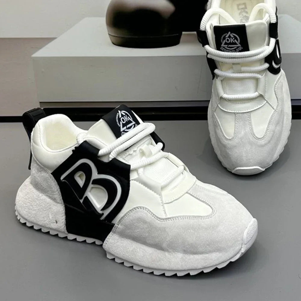Man High-top Comfortable Winter Lace-up Casual Walking Shoes Outdoor Sports Fashion Luxury Design Walking Men Sneakers