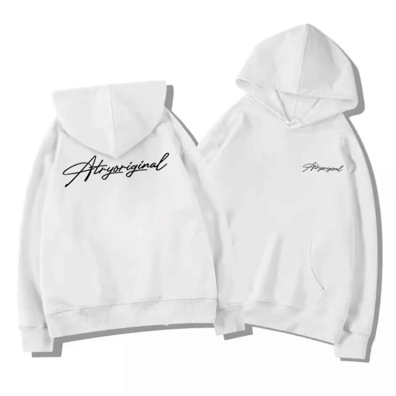 White-gray letter printed hooded sweatshirt for men and women, 25 autumn-winter new fashion loose casual Y2K top men's tracksuit