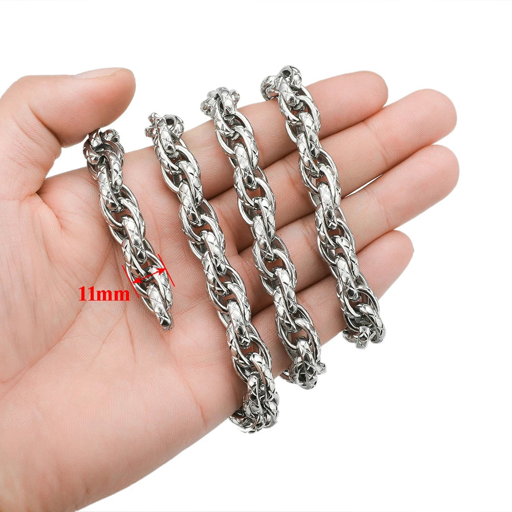 1 Meter Stainless Steel 304 Chunky Knot Big Chains DIY Jewelry Making Accessories Hip Hop Necklaces Findings Bracelets Supplies