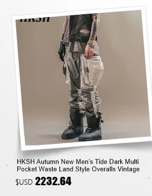 HKSH Spring Autumn New Men's RO Style Shark Hat Chic 4 Eyes Zipper Hooded Fashion Coat Dark Punk Hoodies Tide Sweatshirt HK0967