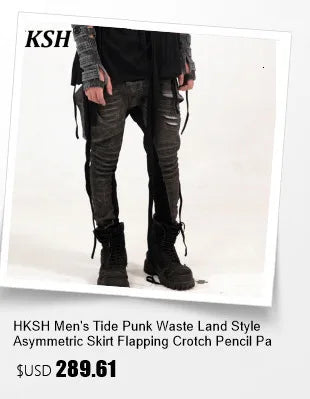 HKSH Spring Autumn New Men's RO Style Shark Hat Chic 4 Eyes Zipper Hooded Fashion Coat Dark Punk Hoodies Tide Sweatshirt HK0967