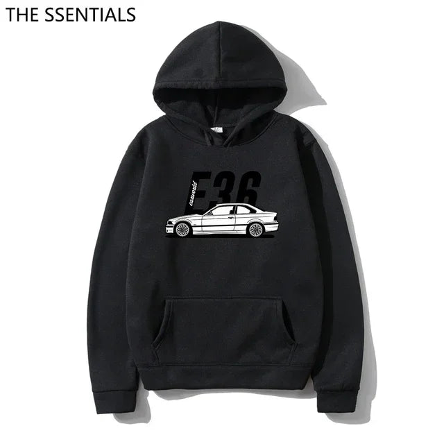 Classic E30 E46 E92 F80 M3 E36 Hoodies Fashion Men Graphic Initial D Hoodie Unisex Hip Hop Pullover Sweatshirt Car Graphic Hoody