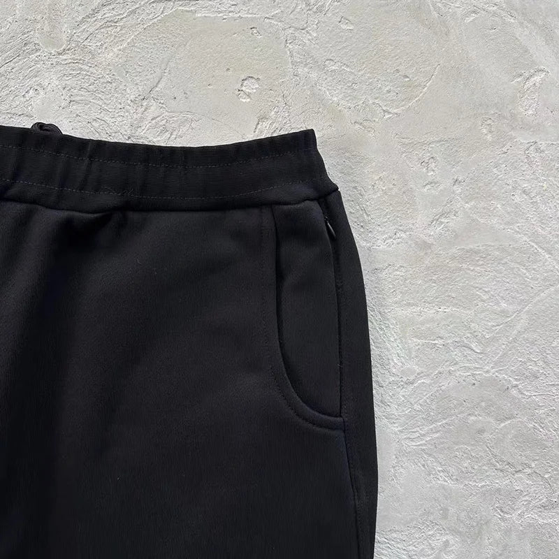 Men Women Couple Jogger Drawstring Pants Best Quality Cotton Trousers Simple Patch Embroidered Logo Stitching Mertra Sweatpants