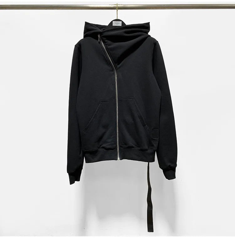 Owen Seak Men Hoodies Sweatshirts Gothic Men's Clothing Oversized Autumn High Street Hip Hop Women Black Zip Jacket