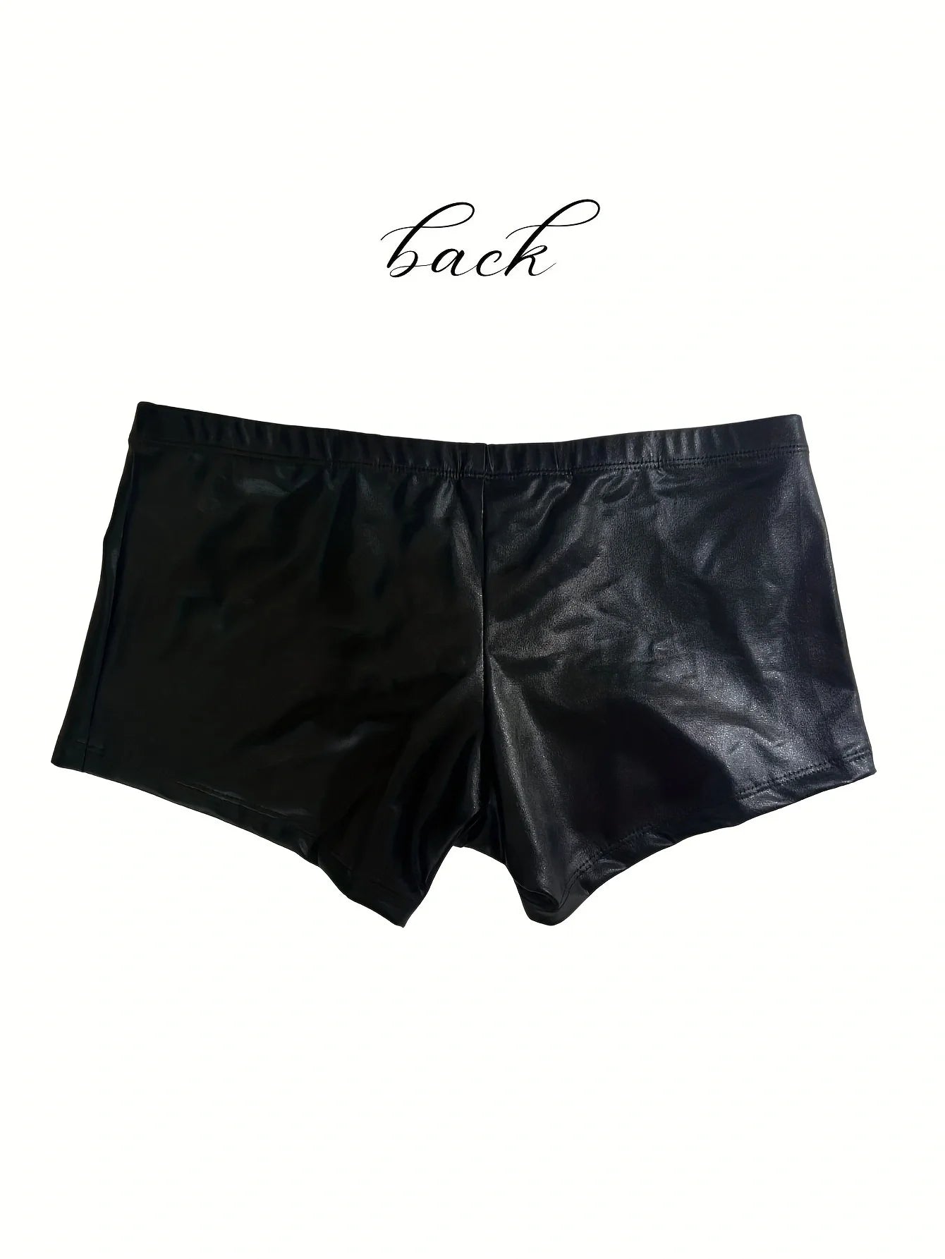 1pc men's PU leather flat corner shorts, sexy, suitable for dress up parties, adult novelty, nightclub parties, sweet gifts