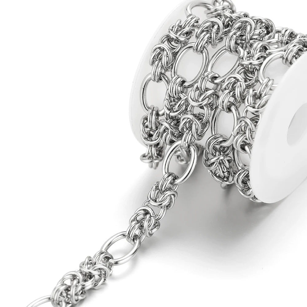 1 Meter Stainless Steel Handmade Punk Chains DIY Hip Hop Women Men Necklaces Findings Bracelets Jewelry Making Accessories