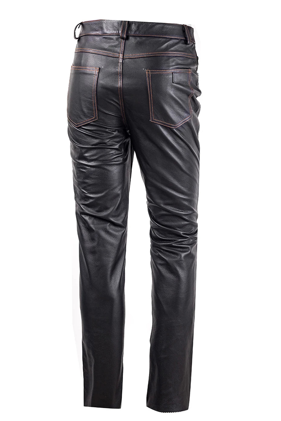 Genuine Real cow leather pant Men's motorcycle leather trousers кожаные штаны leather pants for men pantalon cuir homme