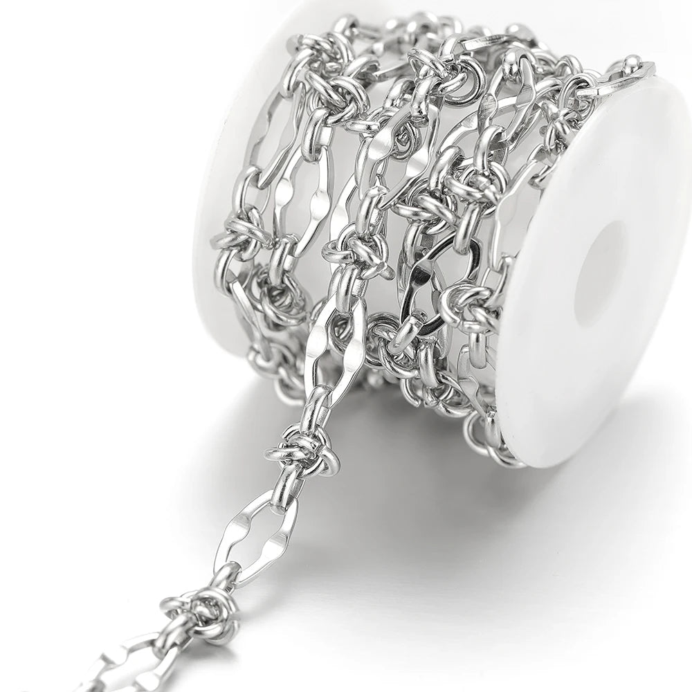 1 Meter Stainless Steel Handmade Punk Chains DIY Hip Hop Women Men Necklaces Findings Bracelets Jewelry Making Accessories
