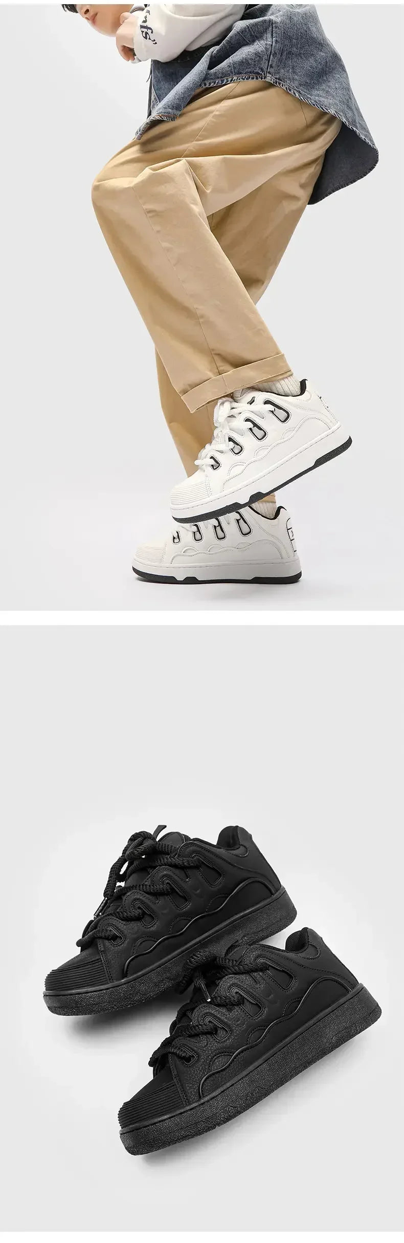 Trendy men's shoes, outdoor sports new thick-soled breathable casual shoes, non-slip and comfortable running shoes, tennis shoes