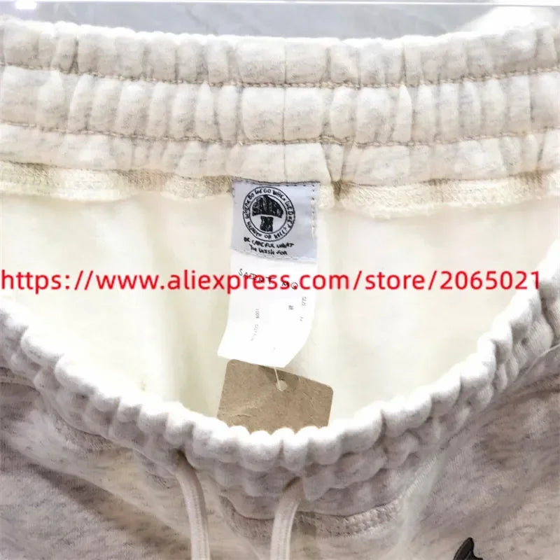 Sanskrit Printing Apricot Saint Sweatpants Men Women Jogger Drawstring Pants
