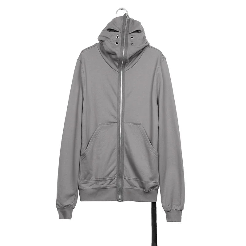 HKSH Spring Autumn New Men's RO Style Shark Hat Chic 4 Eyes Zipper Hooded Fashion Coat Dark Punk Hoodies Tide Sweatshirt HK0967